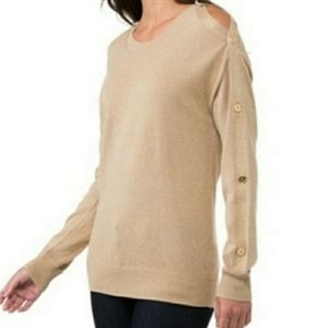 MICHAEL Michael Kors Gold Metallic Sweater